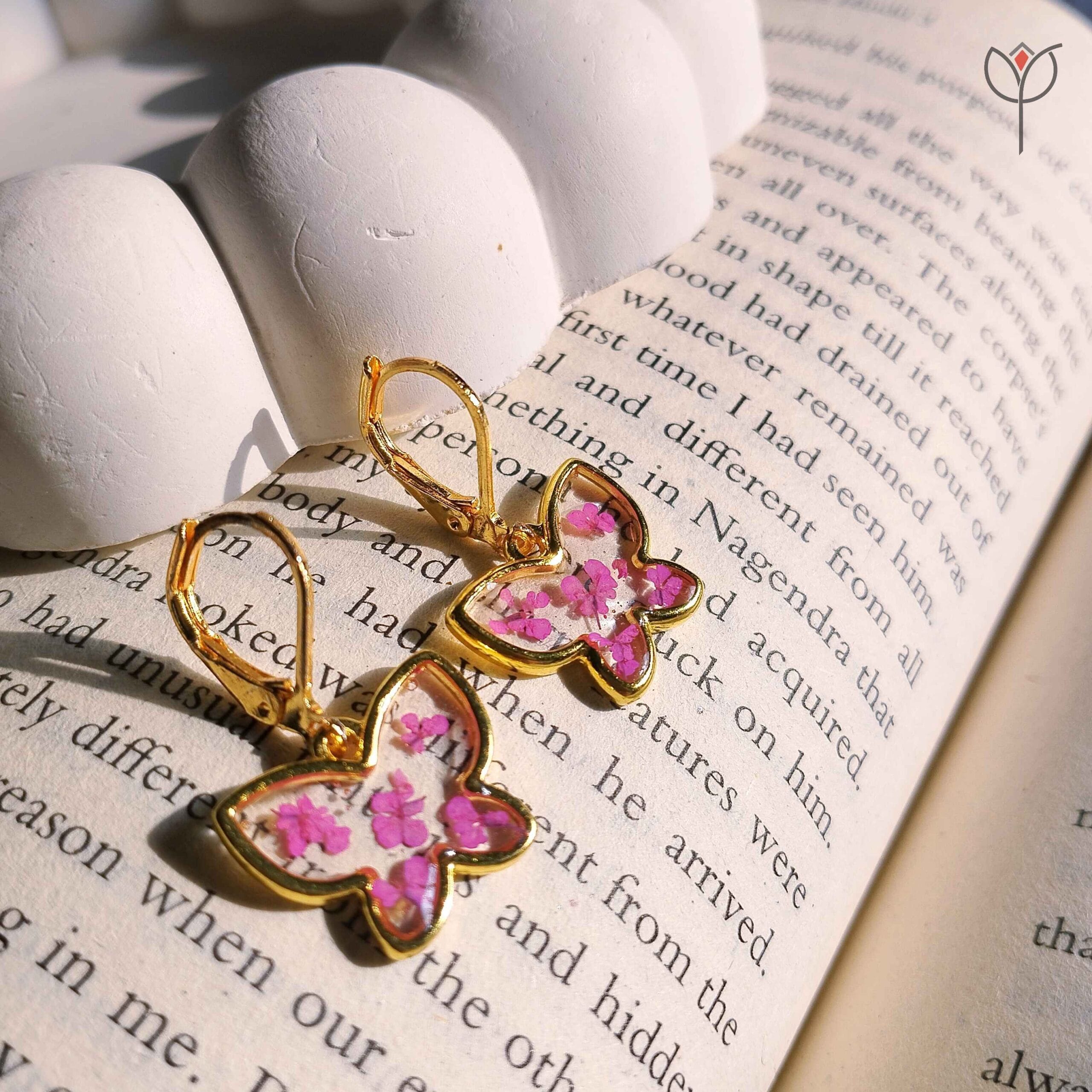 Anne's Butterfly Earrings close up