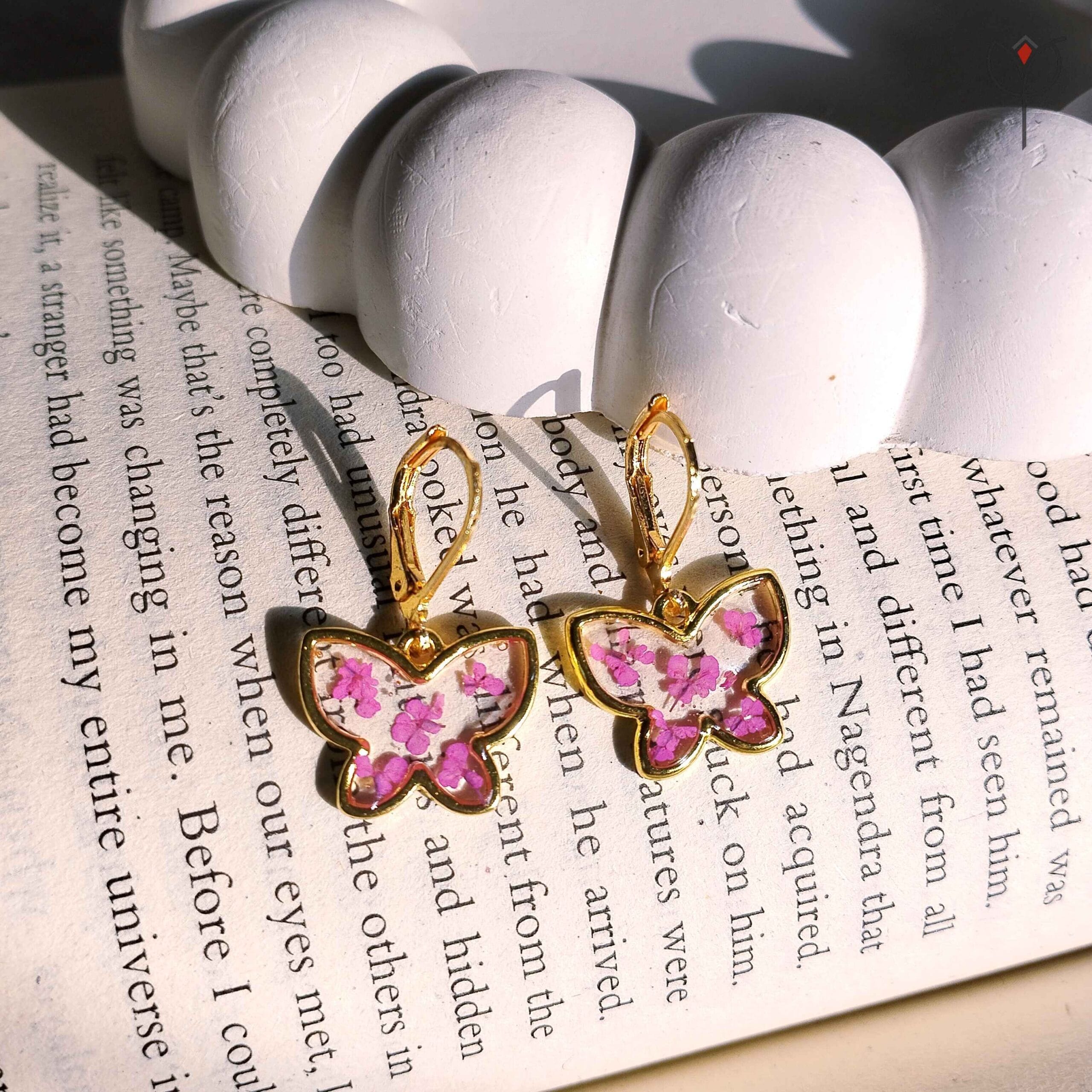 Anne's Butterfly Earrings worn style