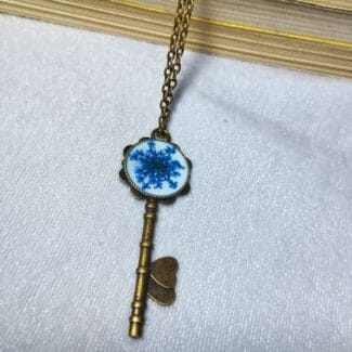 Back view of Blue Whisper Key pendant