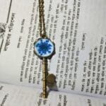 Close-up of Blue Whisper Key pendant