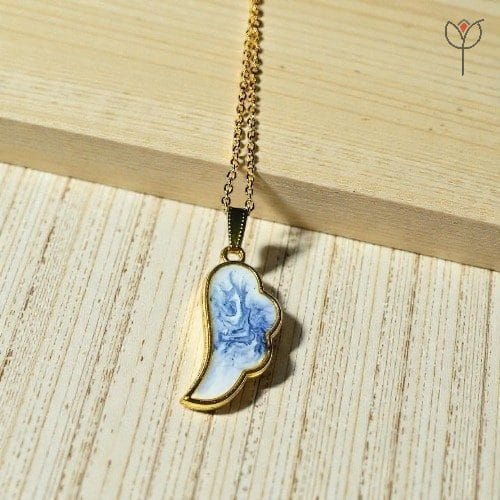 celestia-wing-pendant-closeup-necklace Close-up of Celestia Wing Pendant