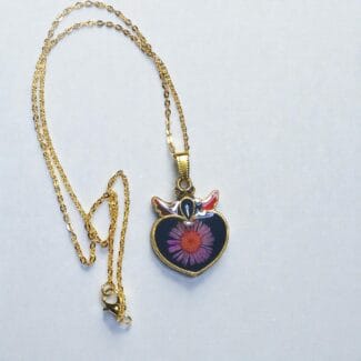 Naughty Angel Heart pendant front view