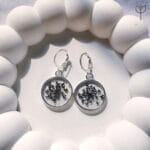 Winter Lace Earrings with preserved Queen Anne’s Lace in clear resin