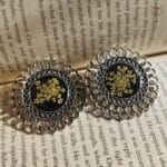 Antique Anne's Jhumka made with real Queen Anne’s Lace flowers