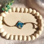 Blue Breath resin bracelet made with real baby’s breath