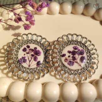 Breath of Spring Jhumka handcrafted with real flowers