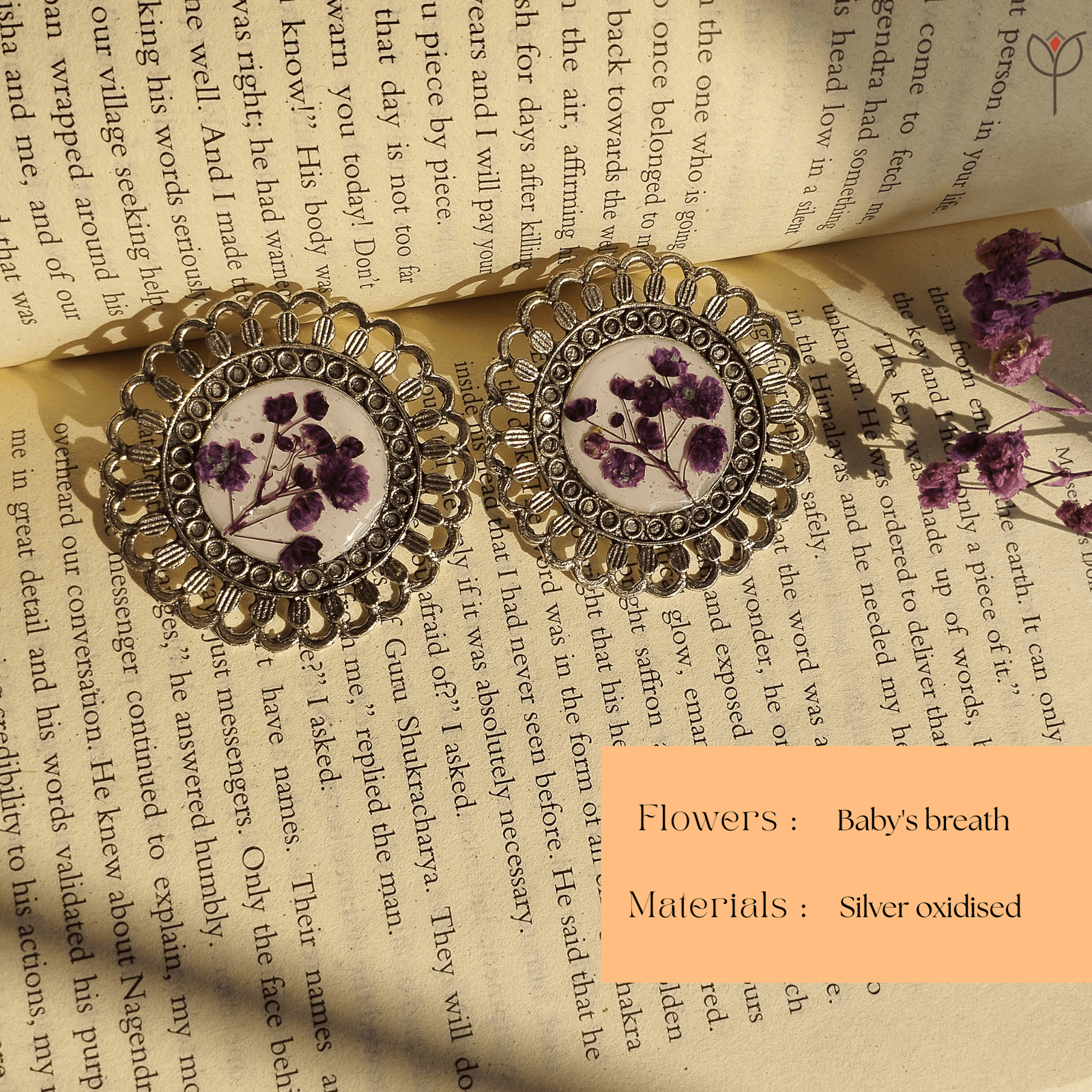 Breath of Spring Jhumka handcrafted details