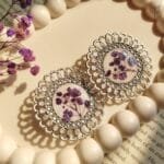 Silver oxidised Breath of Spring Jhumka