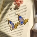 Handcrafted butterfly wing earrings