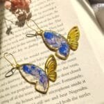 Elegant butterfly Camellia resin earrings