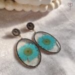 Crystal Daisy Jhumka with clear resin