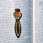 Handmade Floral Crown Bookmark with resin