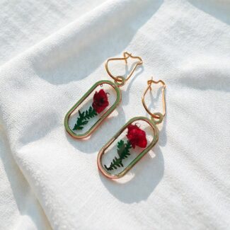 Nature inspired Forest Breath resin earrings