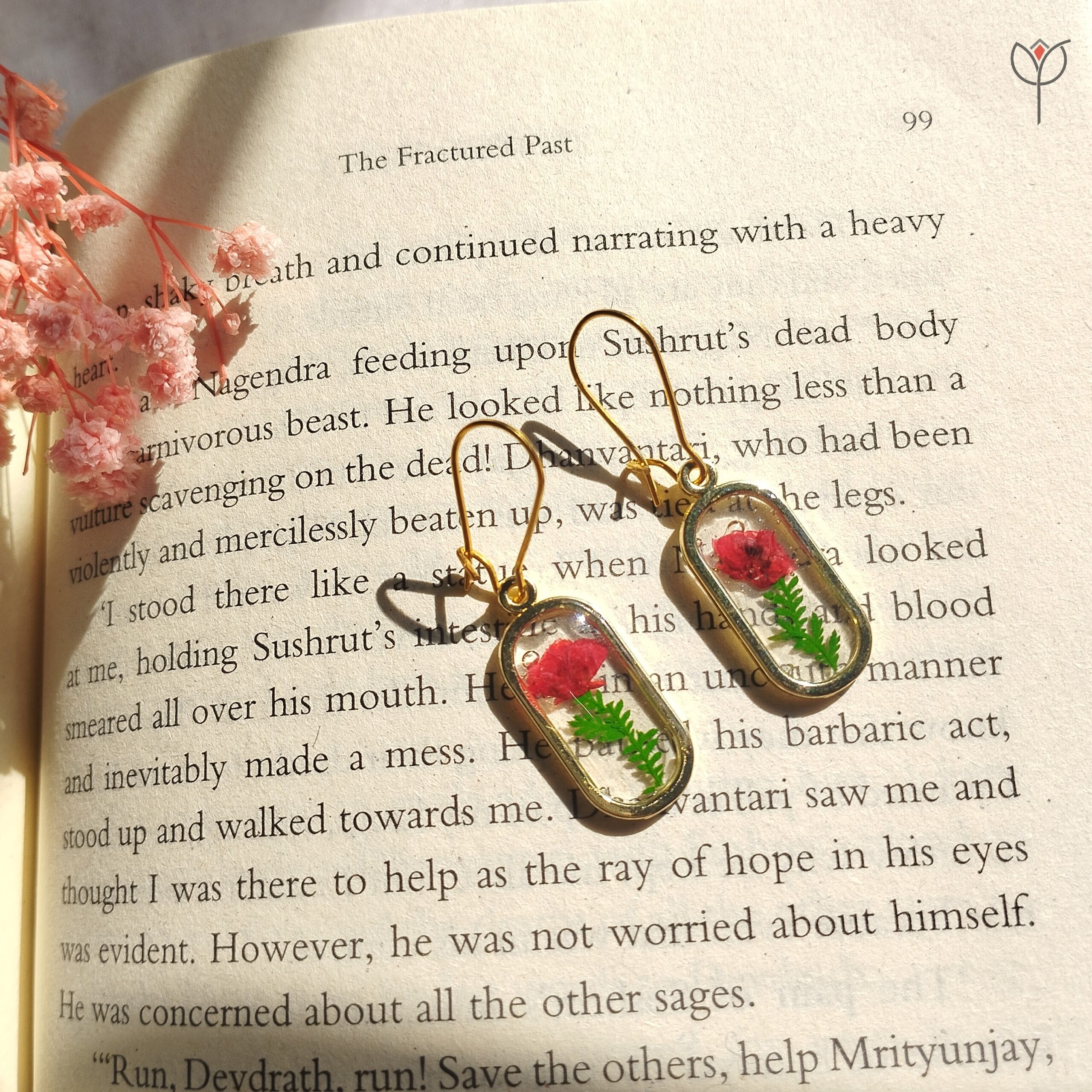 forest-breath-handmade-resin-earrings-mystikfalls Lightweight Forest Breath floral resin earrings