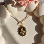 Gilded Breath pendant made with real baby’s breath