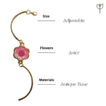 Golden frame bracelet details