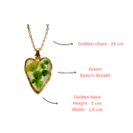 Leaf Heart Resin Pendant details