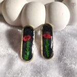 Minimal nature-inspired Leafbound resin earrings