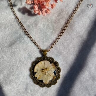 Moonveil Camellia floral pendant hanging