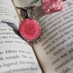 Handcrafted Owl of Bloom Ring preserved pink daisy flower