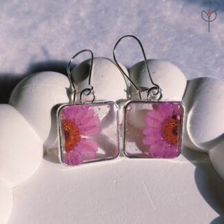 Handmade Daisy Window floral earrings