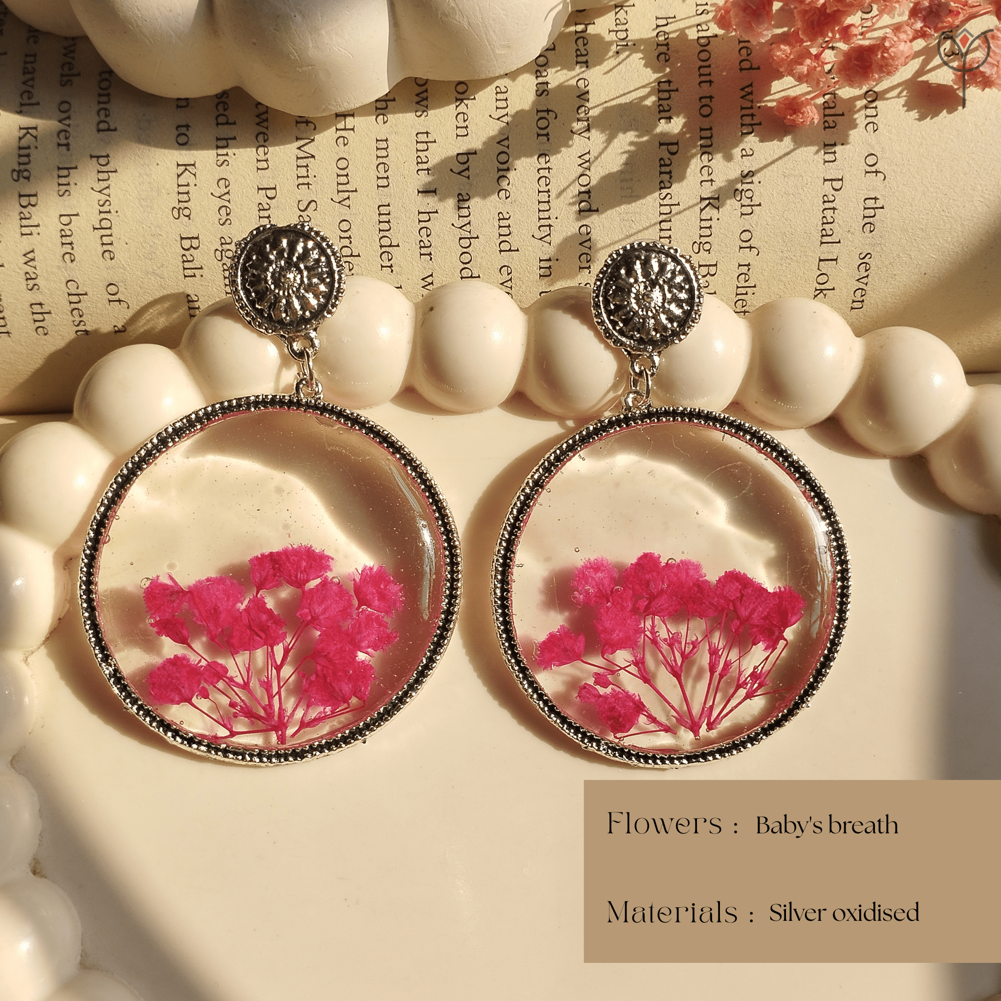 Pink Whisper Jhumka handcrafted details