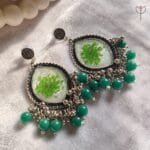 Queen’s Garden Jhumka pressed real dried flowers