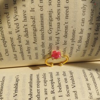 Handcrafted Red Whisper resin ring