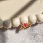 Delicate Red Whisper Ring made with real flower