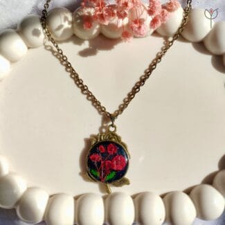Rosecrest Floral Pendant made with real flower