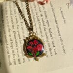 Botanical Rosecrest pendant crafted with real flowers