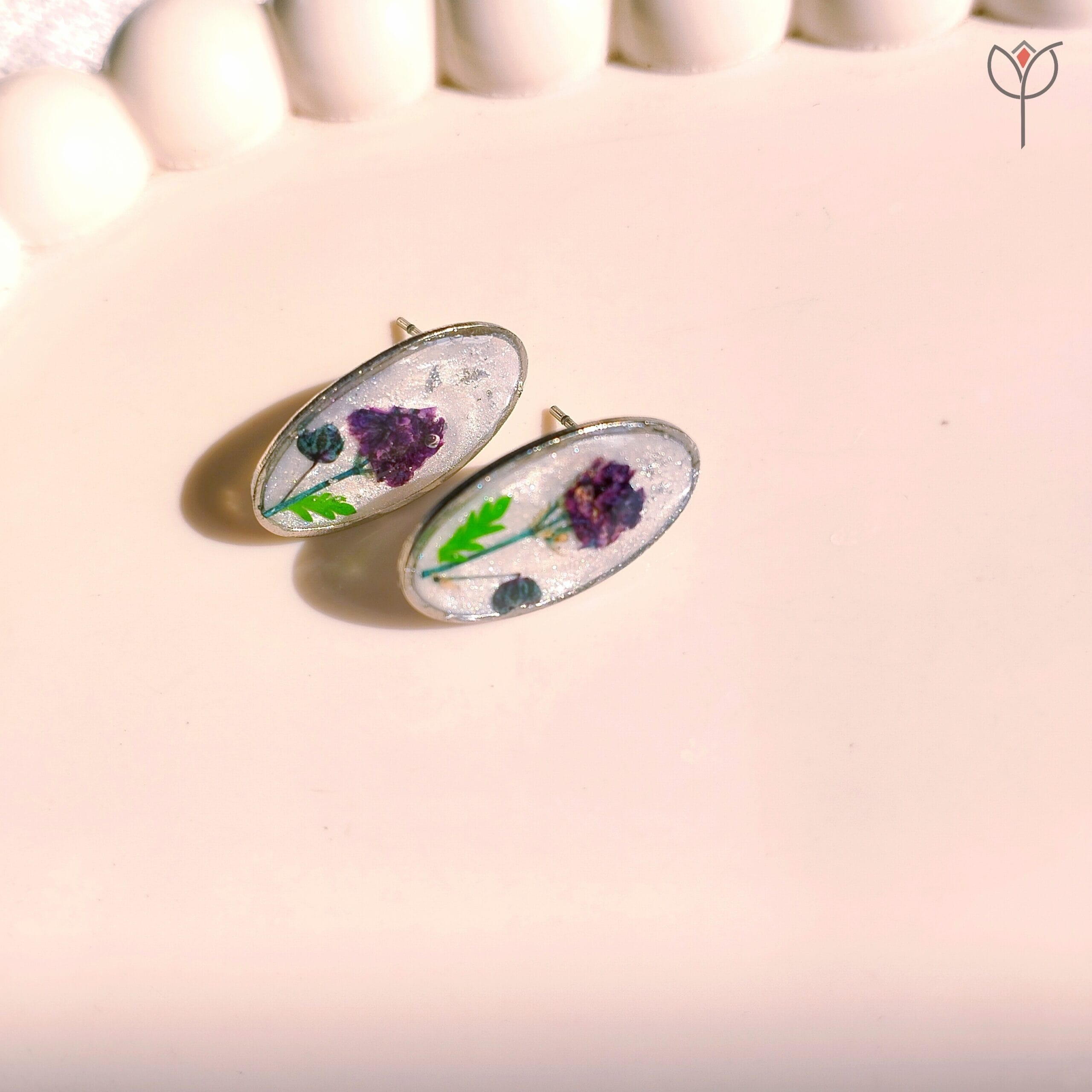 tiny-meadow-babys-breath-earrings Tiny floral meadow earrings in resin