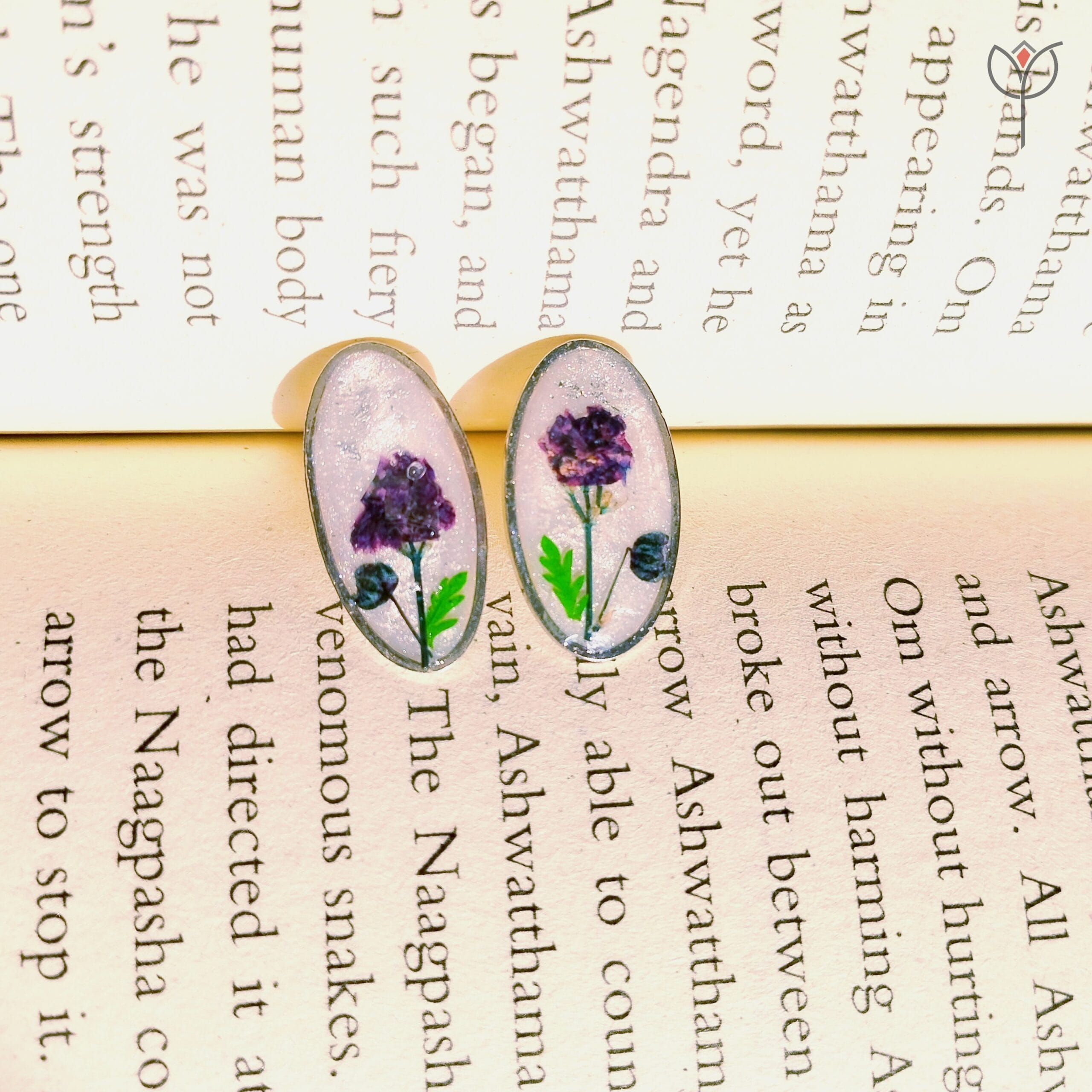 tiny-meadow-floral-resin-earrings Handmade Tiny Meadow real flower resin earrings