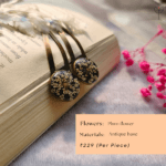 Close-up details of Anne Lace resin hair clips