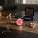 Side angle view of Blush Rosy Resin Bracelet