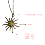 Sunflare Blossom Pendant showcasing a flower