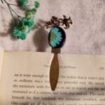Heirloom style floral crown bookmark with real dried flower
