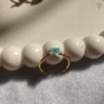 Star-shaped resin ring with real dried plum