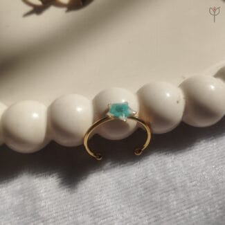 Star-shaped resin ring with real dried plum