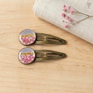 Golden Drift Lace Clips with Queen Anne’s Lace