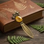 Vintage sunflower resin bookmark