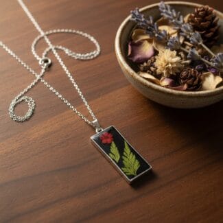 Handcrafted resin bar pendant