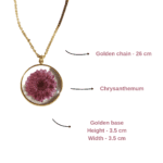 Handcrafted dried chrysanthemum pendant