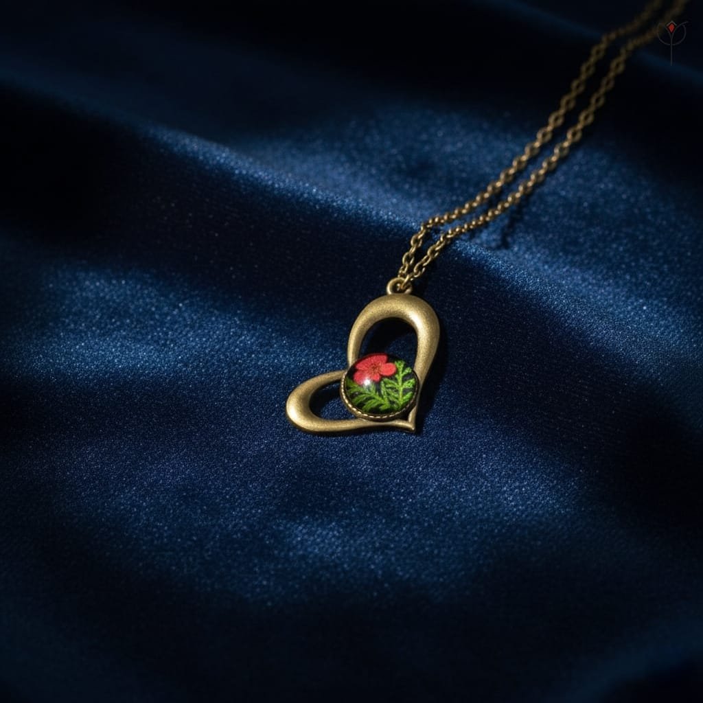 Lovegrove Resin Pendant with preserved real flower