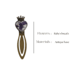 MystikFalls Crowned Love Bookmark with delicate baby’s breath