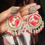 MystikFalls Gulnaar Daisy Kundan jhumka earrings
