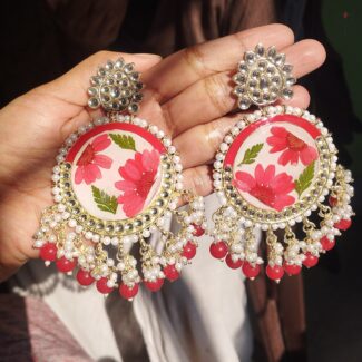 MystikFalls Gulnaar Daisy Kundan jhumka earrings