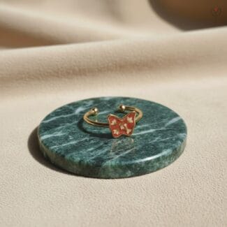 Queen’s Lace Butterfly Ring with real Queen Anne’s Lace