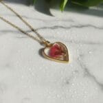 Handcrafted resin heart pendant