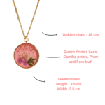 Elegant gold pendant with blush pink